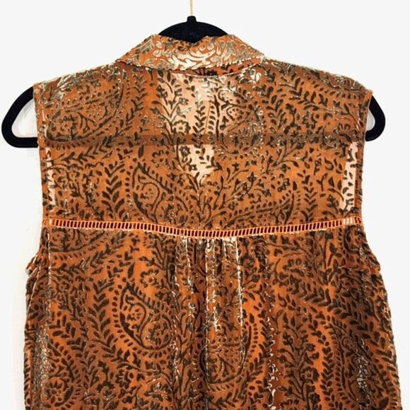 NWT BB Dakota  Telepatia Maxi Boho Bohemian Velvet Paisley Fall Dress Size Small - Picture 10 of 13